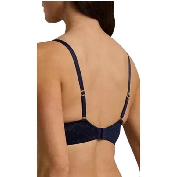 Ralph Lauren Comfort Collection RLL Logo Wireless T Shirt Bra Navy Blue 34C NWT - Picture 5 of 7